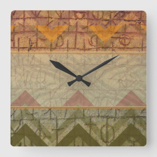 Aztec Design Timepiece Vierkante Klok