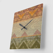 Aztec Design Timepiece Vierkante Klok (Hoek)