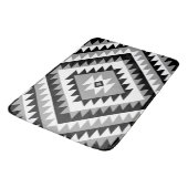 Aztec Diamond Motif Design Black White Grey Badmat (Gekanteld)