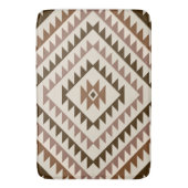 Aztec Diamond Motif Design Browns+Cream Badmat (Voorkant Verticaal)