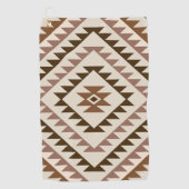 Aztec Diamond Motif Design Browns+Cream Golfhanddoek (Voorkant)