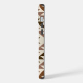 Aztec Diamond Motif Design Browns+Cream iPhone Hoesje (Linkerkant)