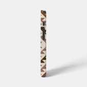 Aztec Diamond Motif Design Browns+Cream iPhone Hoesje (Linkerkant)