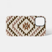 Aztec Diamond Motif Design Browns+Cream iPhone Hoesje (Achterkant horizontaal)