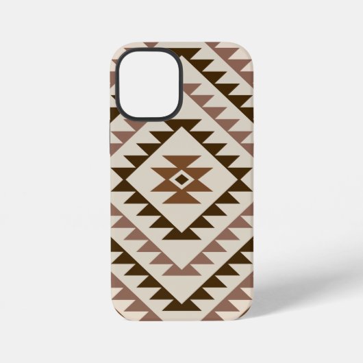Aztec Diamond Motif Design Browns+Cream iPhone Hoesje (Achterkant)