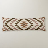 Aztec Diamond Motif Design Browns+Cream Lichaamskussen (Achterkant)