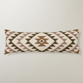 Aztec Diamond Motif Design Browns+Cream Lichaamskussen (Voorkant)