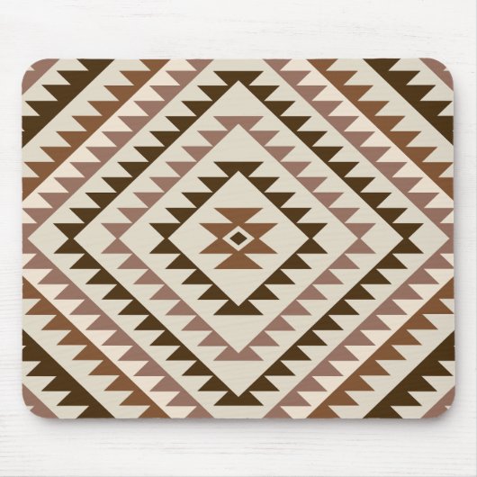Aztec Diamond Motif Design Browns+Cream Muismat (Voorkant)