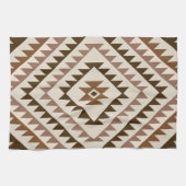 Aztec Diamond Motif Design Browns+Cream Theedoek (Horizontaal)