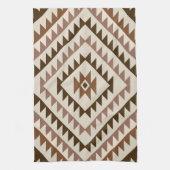 Aztec Diamond Motif Design Browns+Cream Theedoek (Verticaal)