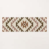 Aztec Diamond Motif Design Browns+Cream Yogamat (Achterkant (horizontaal))