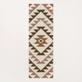 Aztec Diamond Motif Design Browns+Cream Yogamat (Achterkant)
