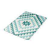 Aztec Diamond Motif Design Teals & Cream Badmat (Gekanteld)