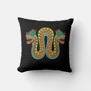 Aztec Double Headed Serpent Snake Mexico Art Kussen