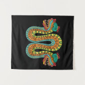 Aztec Double Headed Serpent Snake Mexico Art Wandkleed (Voorkant (horizontaal))