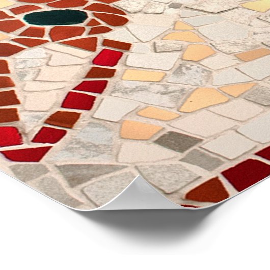 Aztec Dragon Mosaic Poster (Hoek)