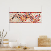 Aztec Dragon Mosaic Poster (Keuken)