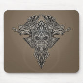 Aztec Dragons Masker (grijs) Muismat (Voorkant)