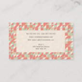 Aztec Driehoek Patroon Hair Stylist Sjabloon Visitekaartje (Achterkant)