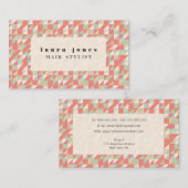 Aztec Driehoek Patroon Hair Stylist Sjabloon Visitekaartje (Voorkant / Achterkant)