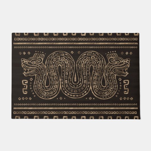 Aztec Dubbelkopige serpent Deurmat (Voorkant)