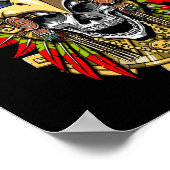Aztec Eagle Skull Indianenwormmasker Poster (Hoek)