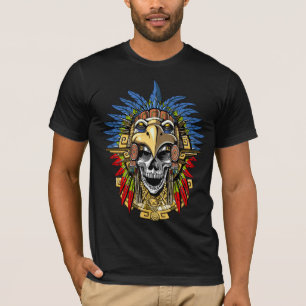 Aztec Eagle Skull Indianenwormmasker T-shirt