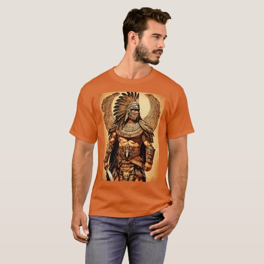 Aztec Eagle Warrior T-shirt - ingewikkeld Tattoo (Voorkant volledig)