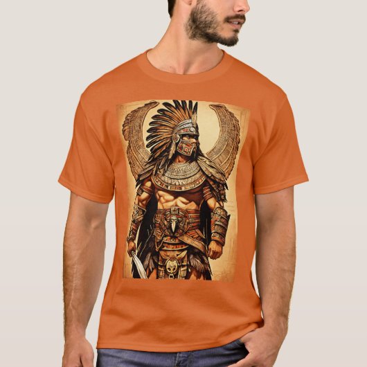 Aztec Eagle Warrior T-shirt - ingewikkeld Tattoo (Voorkant)