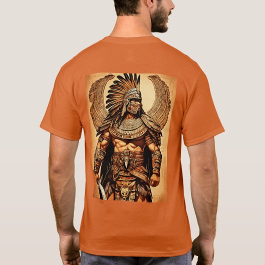 Aztec Eagle Warrior T-shirt - ingewikkeld Tattoo (Achterkant)