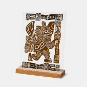 Aztec Eagle Warrior Tribal Oude kunst Acryl Bord (Hoek)