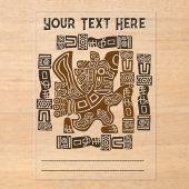 Aztec Eagle Warrior Tribal Oude kunst Acryl Uitnodigingen (Voorkant)
