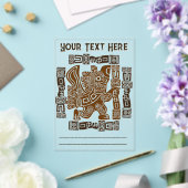 Aztec Eagle Warrior Tribal Oude kunst Acryl Uitnodigingen (Insitu (Huwelijk))