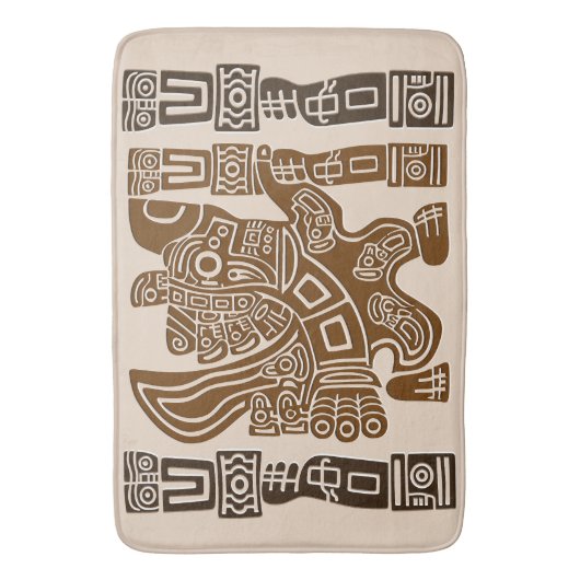 Aztec Eagle Warrior Tribal Oude kunst Badmat (Voorkant Verticaal)