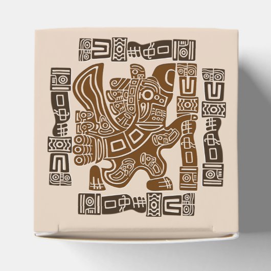 Aztec Eagle Warrior Tribal Oude kunst Bedankdoosjes (Bovenkant)