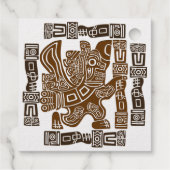 Aztec Eagle Warrior Tribal Oude kunst Bedankjes Labels (Achterkant)