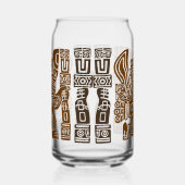 Aztec Eagle Warrior Tribal Oude kunst Blikvorm Glas (Links)