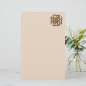 Aztec Eagle Warrior Tribal Oude kunst Briefpapier (Staand voorkant)