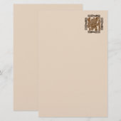 Aztec Eagle Warrior Tribal Oude kunst Briefpapier (Voorkant / Achterkant)