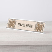 Aztec Eagle Warrior Tribal Oude kunst Bureau Naambordje (Voorkant)