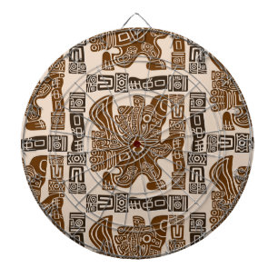 Aztec Eagle Warrior Tribal Oude kunst Dartbord