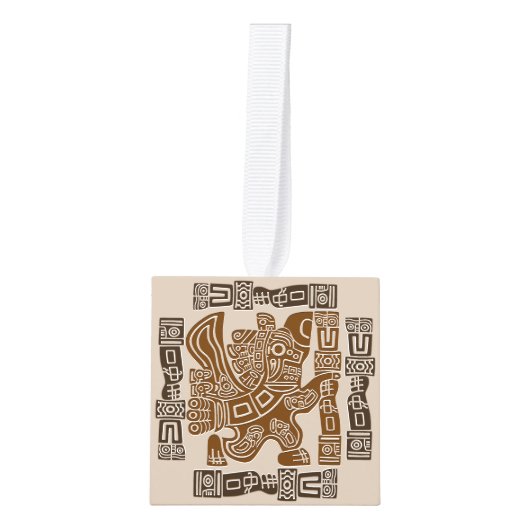 Aztec Eagle Warrior Tribal Oude kunst Decoratie (Voorkant)