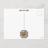 Aztec Eagle Warrior Tribal Oude kunst Feestdagenkaart (Achterkant)