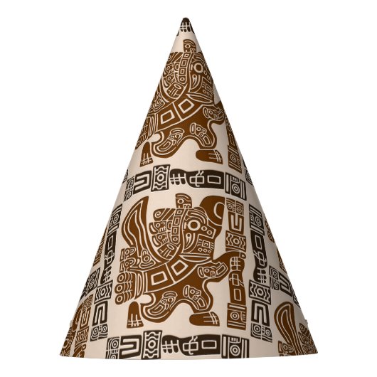 Aztec Eagle Warrior Tribal Oude kunst Feesthoedjes (Voorkant)