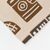 Aztec Eagle Warrior Tribal Oude kunst Fleece Deken (Hoek)