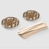 Aztec Eagle Warrior Tribal Oude kunst Handwaaier (Niet-gemonteerd)