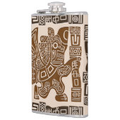 Aztec Eagle Warrior Tribal Oude kunst Heupfles (Links)