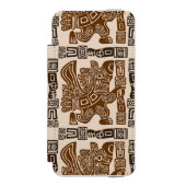Aztec Eagle Warrior Tribal Oude kunst Incipio iPhone Portemonnee Hoesje (Voorkant Agenda)