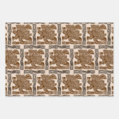 Aztec Eagle Warrior Tribal Oude kunst Inpakpapier Vel (Voorkant)