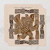 Aztec Eagle Warrior Tribal Oude kunst Kaart (Voorkant / Achterkant)